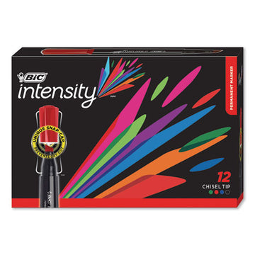 BIC® Intensity Chisel Tip Permanent Marker, Broad Chisel Tip, Assorted Colors, Dozen freeshipping - TVN Wholesale